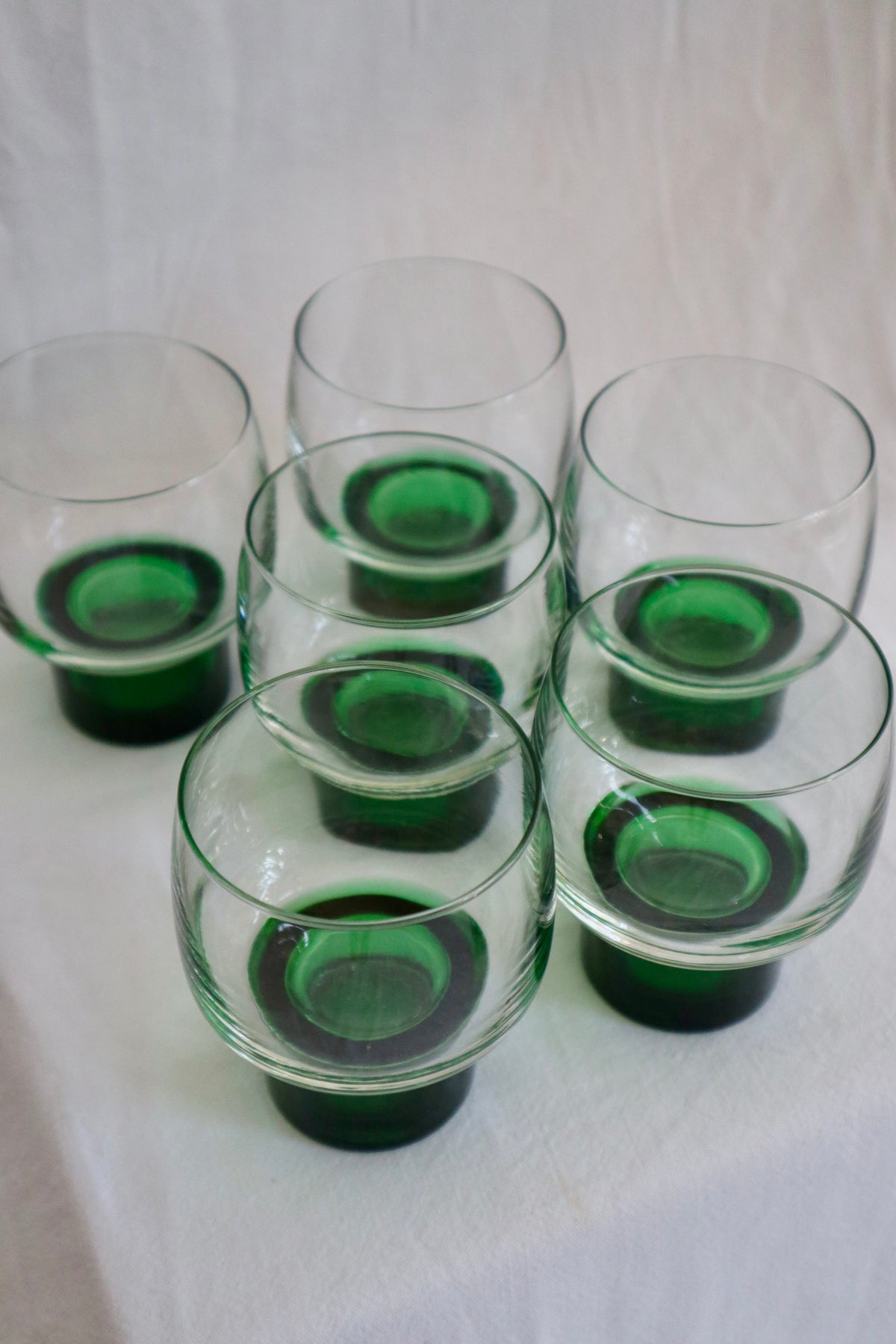Set of 6 rare 1960s/70s French wine/cocktail glasses