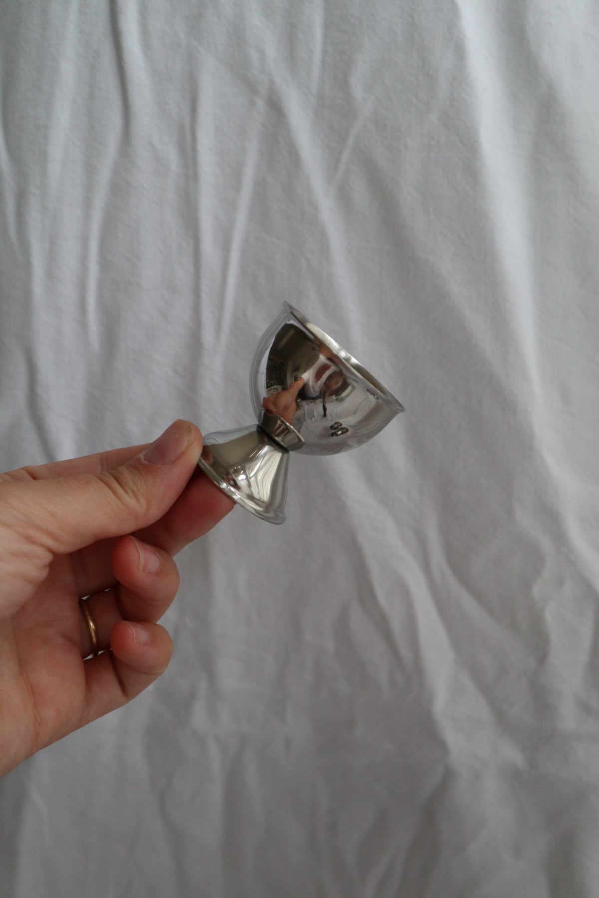 Set of 6 stainless steel eggcups