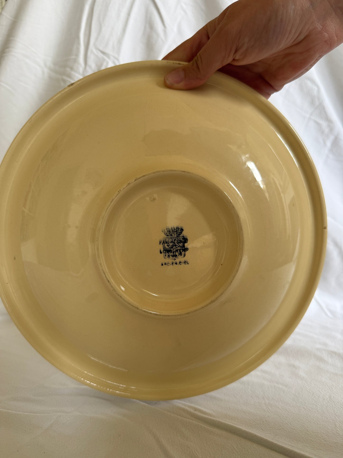 French ceramic serving bowl