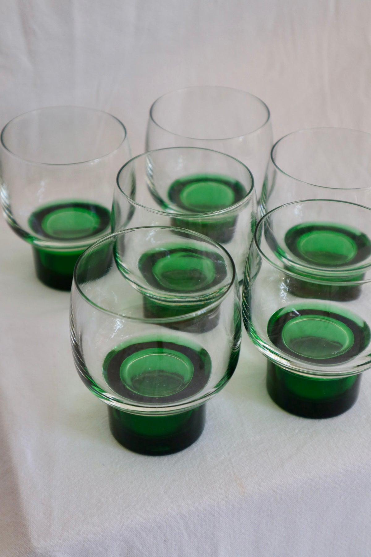 Set of 6 rare 1960s/70s French wine/cocktail glasses