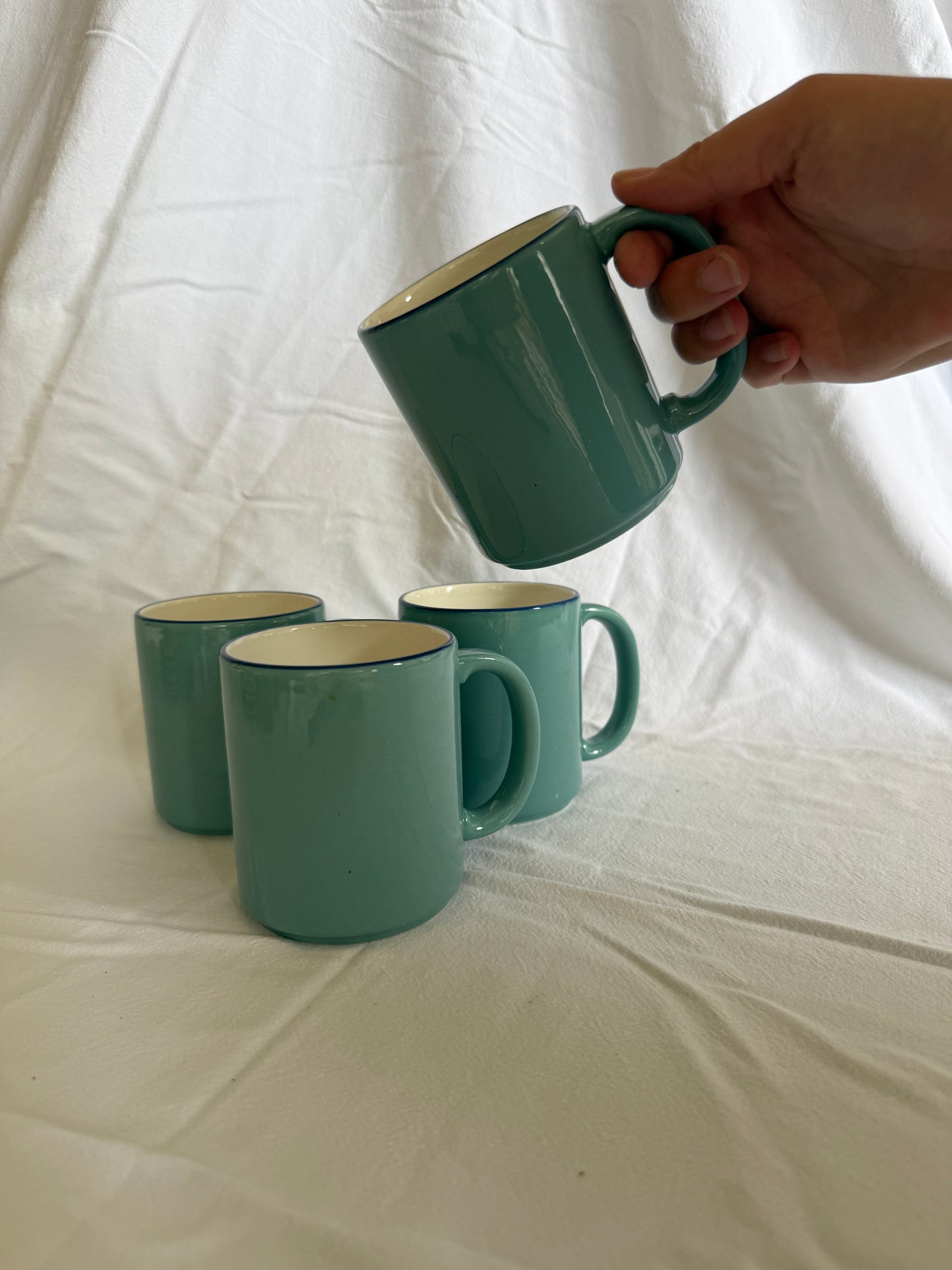 Vintage Italian tea and coffee cups set, 8 pieces
