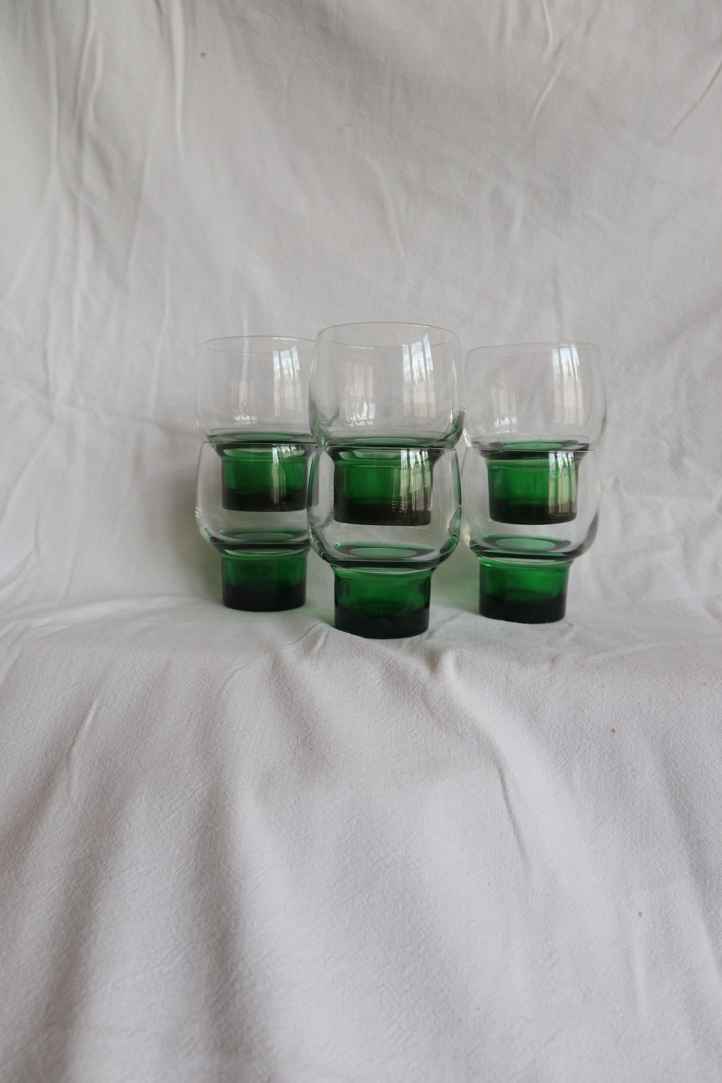 Rare set of mid century French cocktail glasses