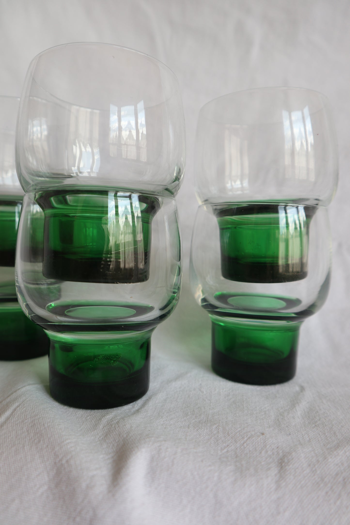 Rare set of mid century French cocktail glasses