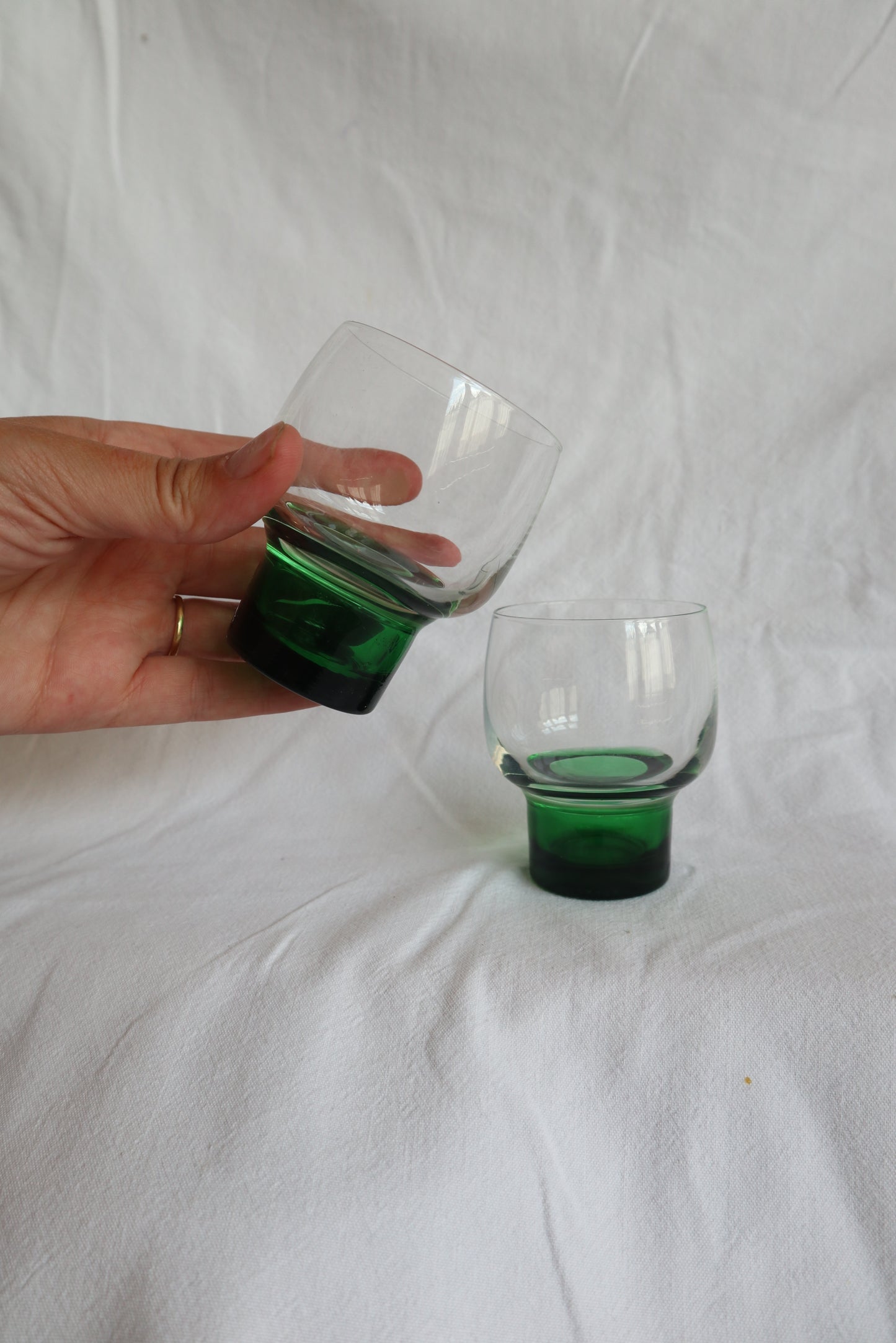 Rare set of mid century French cocktail glasses