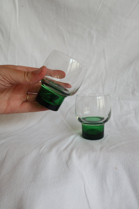 Rare set of mid century French cocktail glasses
