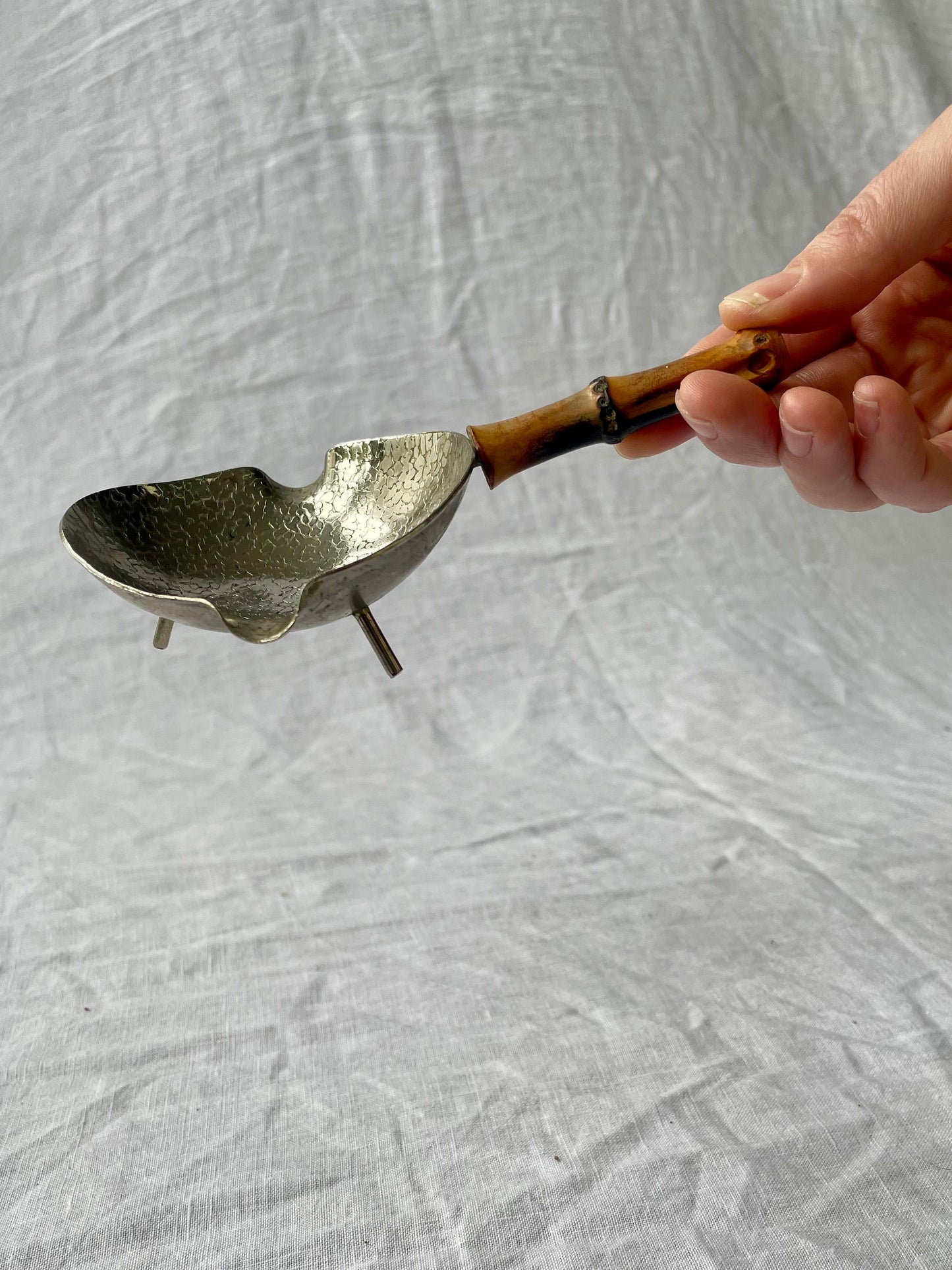 *SALE* Bamboo handle pewter trinket dish