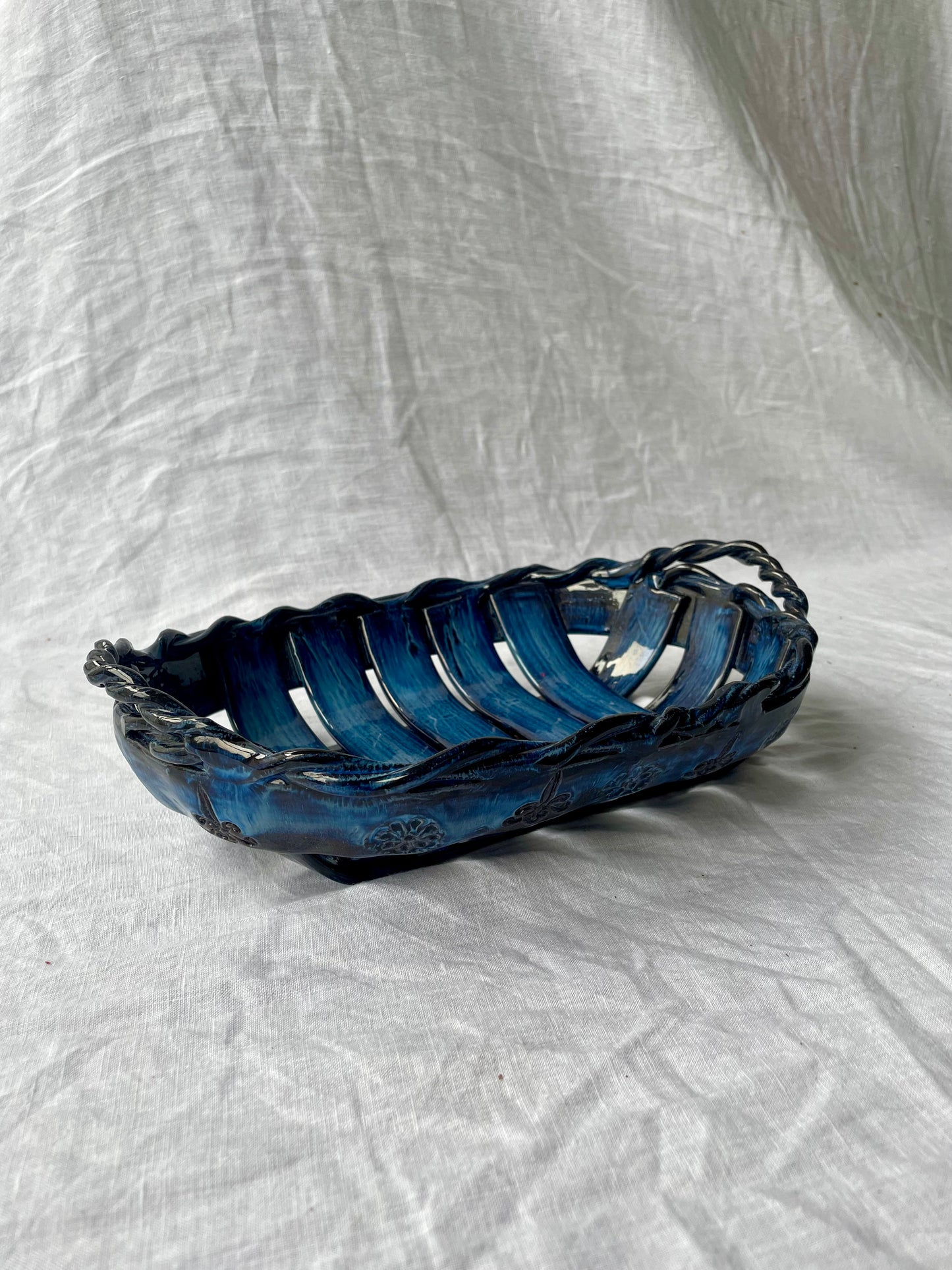 Handmade ceramic basket