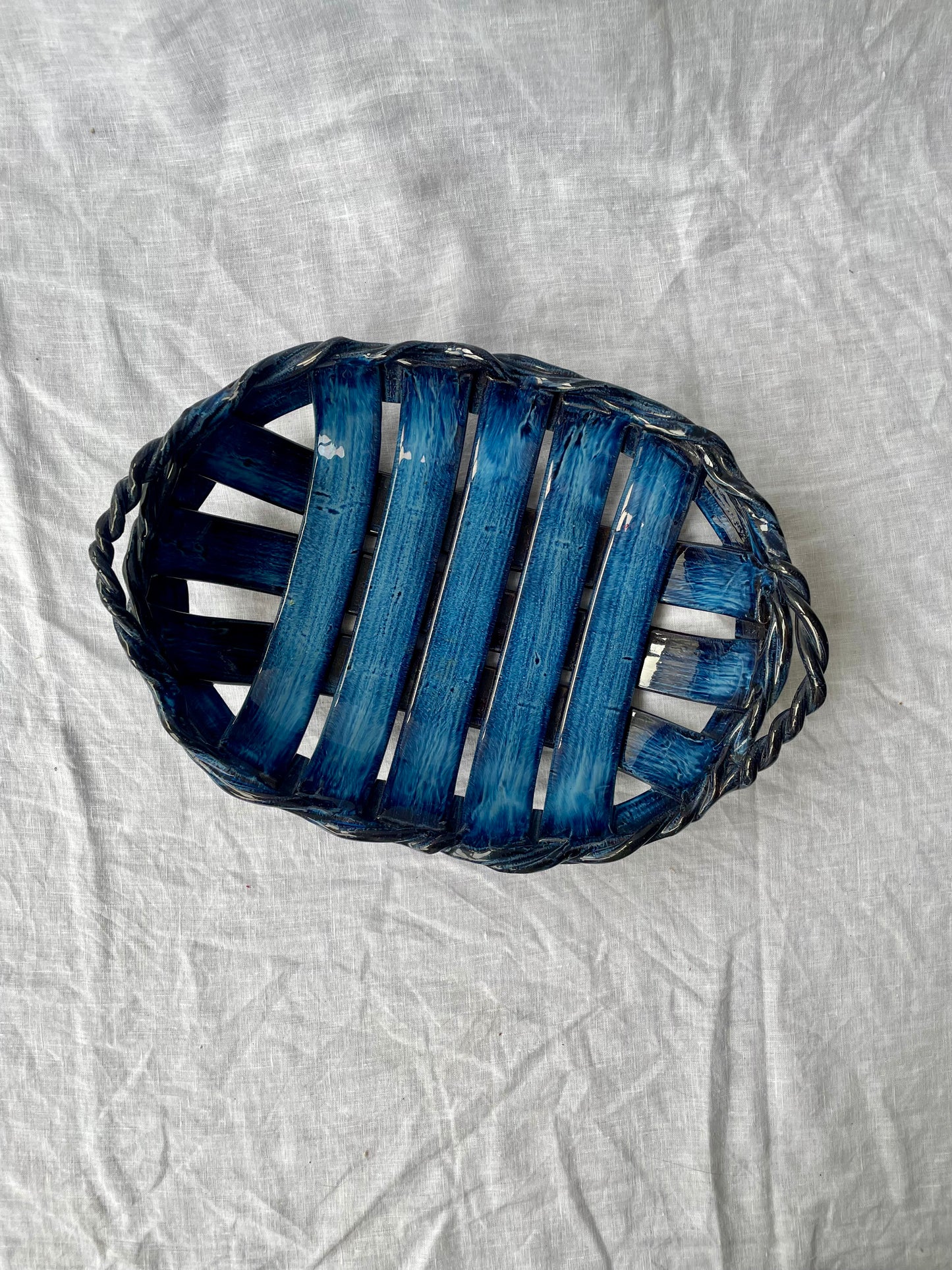 Handmade ceramic basket