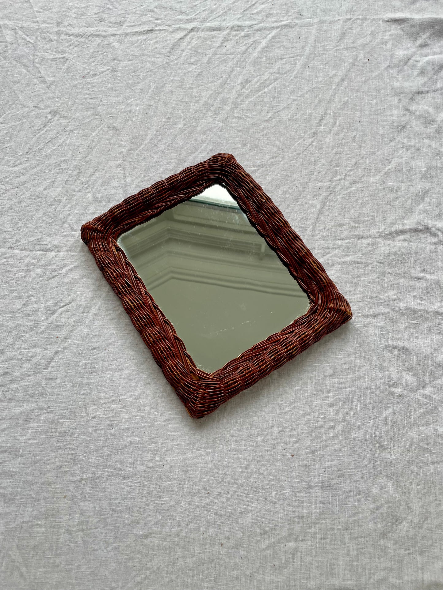 *SALE* Small rattan mirror