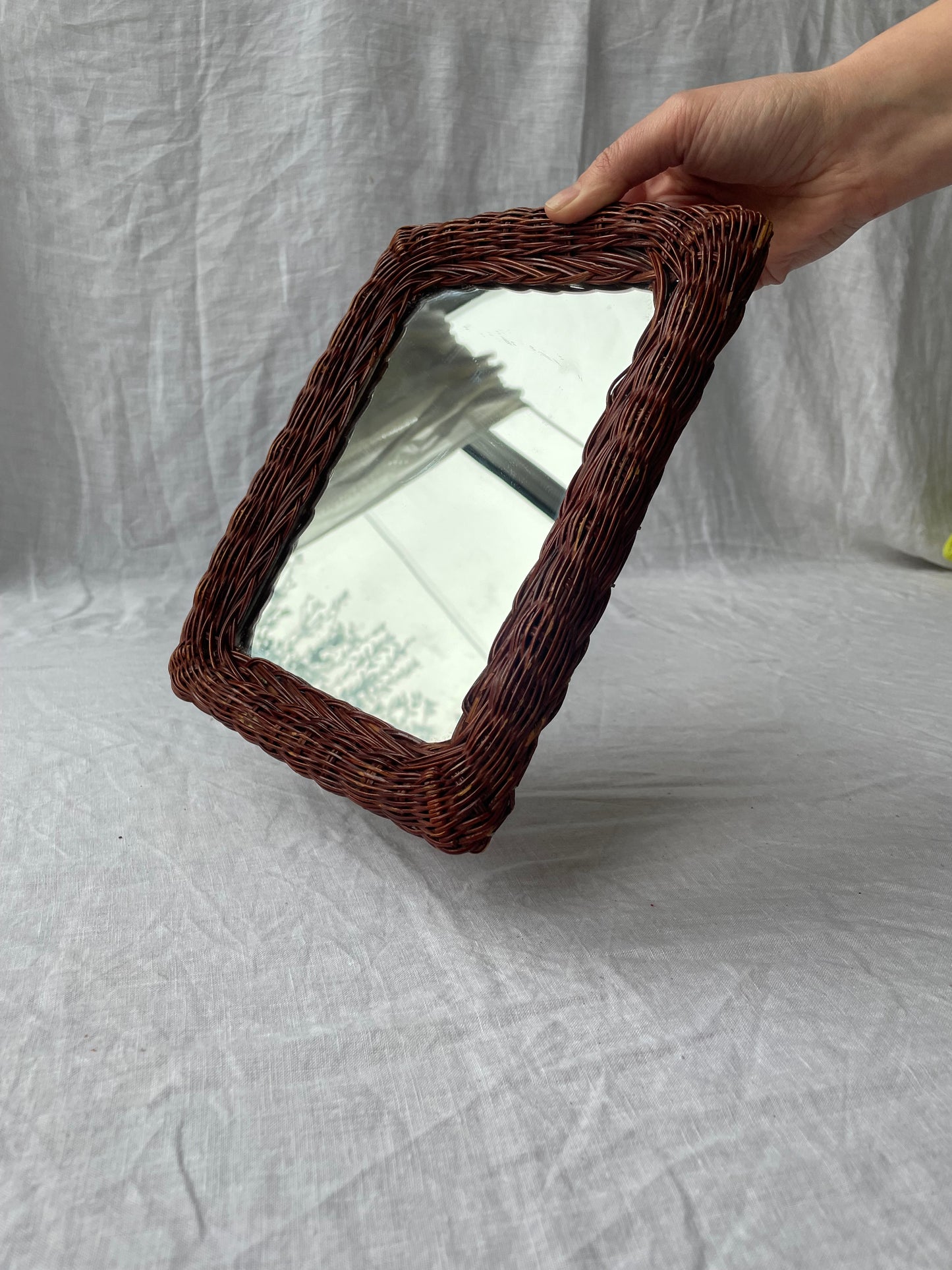 *SALE* Small rattan mirror