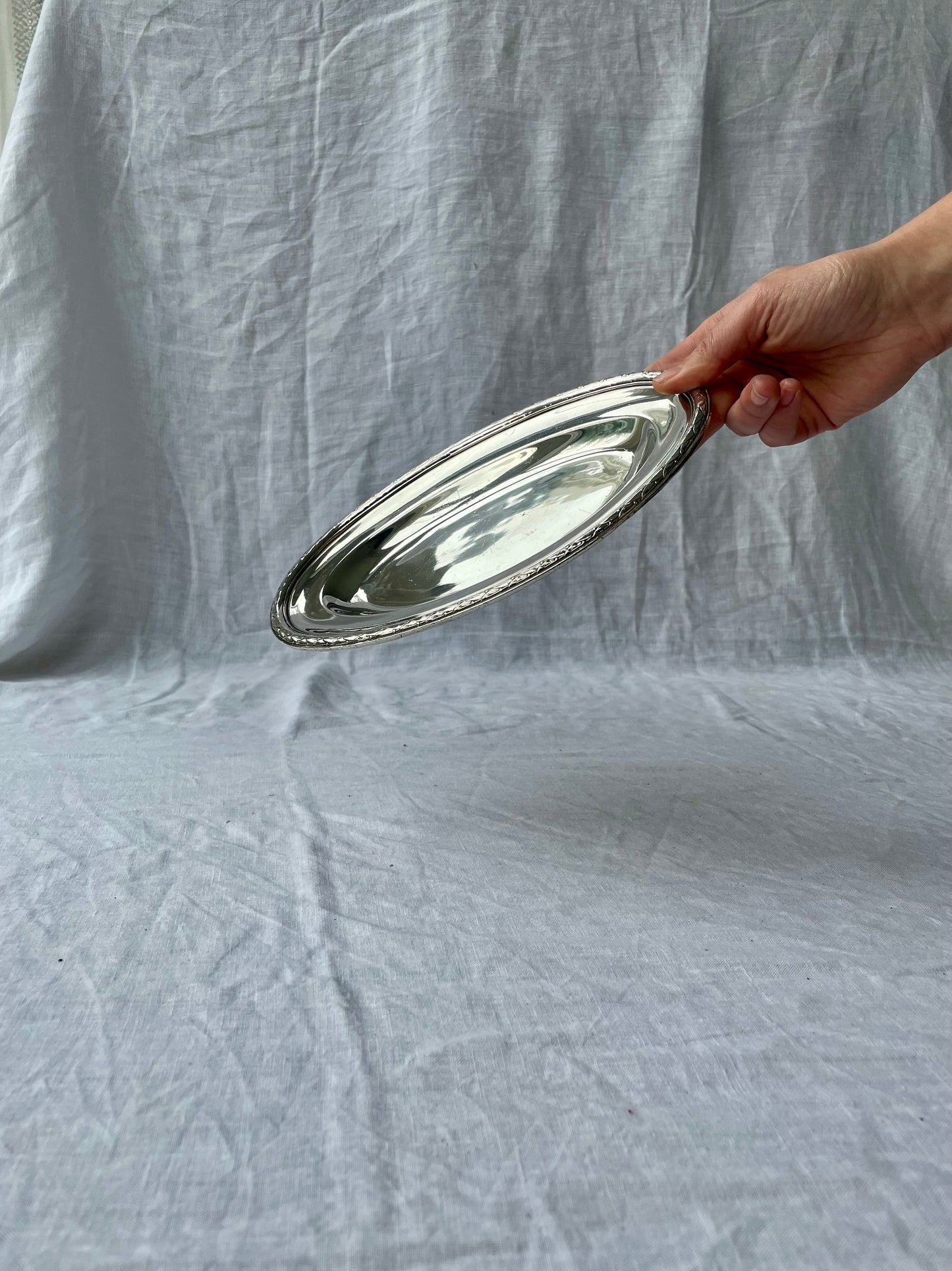 Silver serving plate