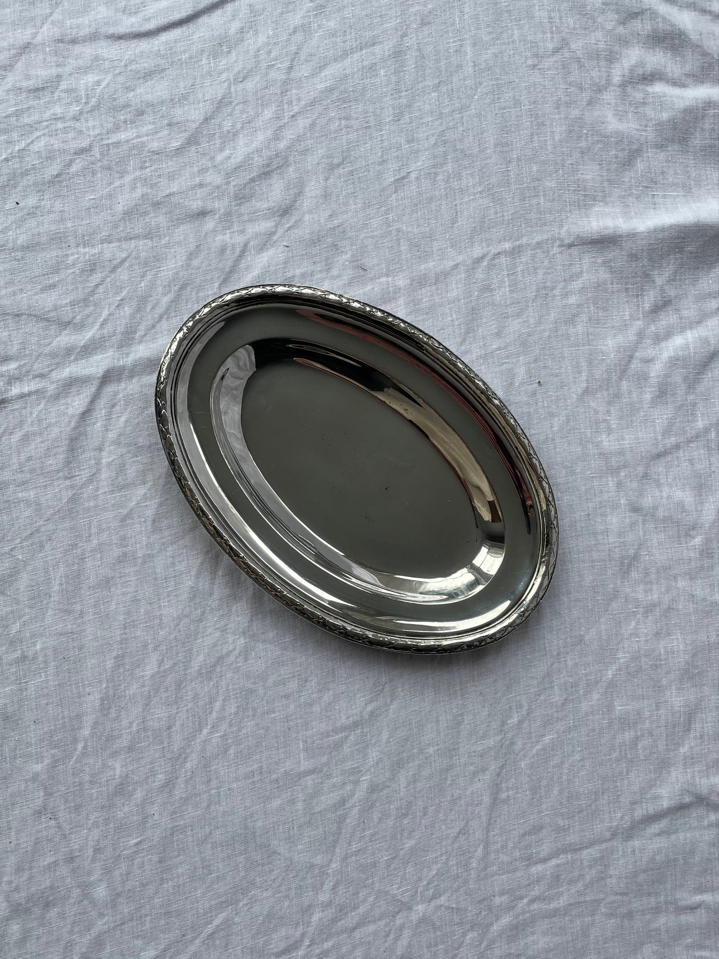 Silver serving plate